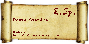 Rosta Szeréna névjegykártya